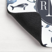 Tapis De Souris Motif de baleine et d'Ancre d'aquarelle (Coin)