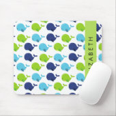 Tapis De Souris Motif De Baleines, Beaux Baleines, Votre Nom (Avec souris)
