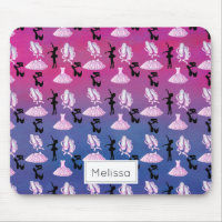 Motif de ballet avec Dance Attire et Ballerina