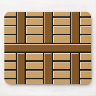 Tapis De Souris Motif de bandes Brown