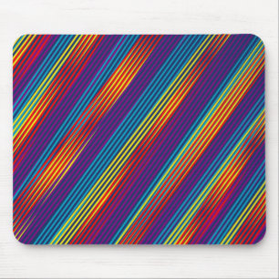 Tapis De Souris Motif de bandes colorées
