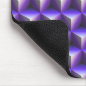 Tapis De Souris Motif de bloc de cube violet abstrait (Coin)