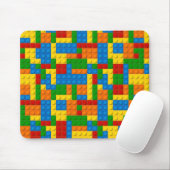 Tapis De Souris Motif de blocs de construction colorés (Avec souris)