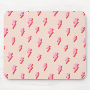 Tapis De Souris Motif de boulon de foudre rose