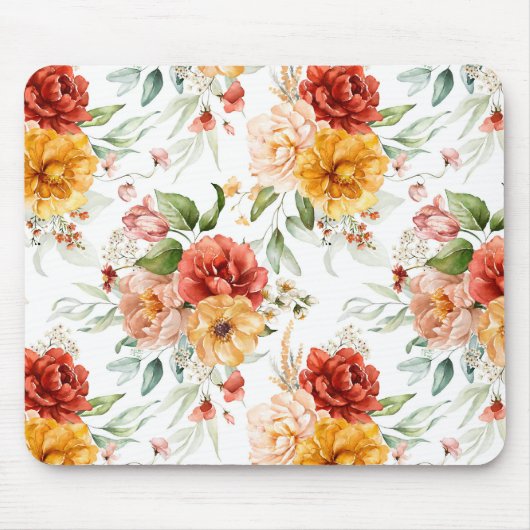 Tapis De Souris Motif de bouquet de fleurs Red Peony (Devant)