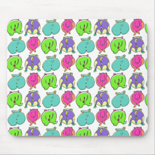 Tapis De Souris Motif de boutons de hamster coloré