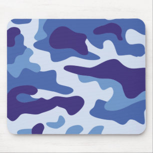 Tapis De Souris Motif de camouflage bleu
