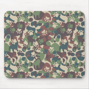 Tapis De Souris Motif de camouflage de chien