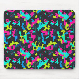 Tapis De Souris Motif de camouflage néon