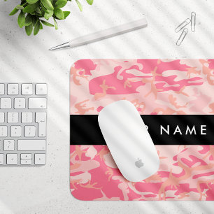 Tapis De Souris Motif de camouflage rose, Votre nom, Personnaliser