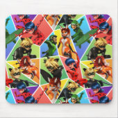 Tapis De Souris Motif de caractères couleur miquille (Devant)