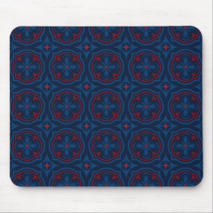 Tapis De Souris Motif de carreau floral décoratif