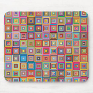 Tapis De Souris Motif de carreaux géométriques rétro