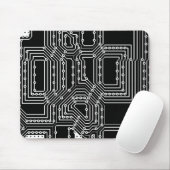Tapis De Souris Motif de carte informatique (Avec souris)