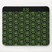 Motif de cercle de feuille de mauvaise herbe