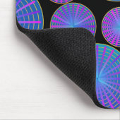 Tapis De Souris Motif de cercles et de roues géométriques violets (Coin)