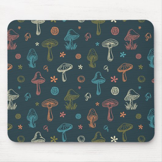 Tapis De Souris Motif de champignons Whimsical (Devant)