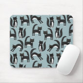 Tapis De Souris Motif de chat bleu (Avec souris)