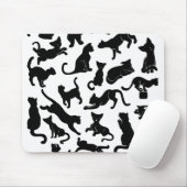 Tapis De Souris Motif de chat noir (Avec souris)
