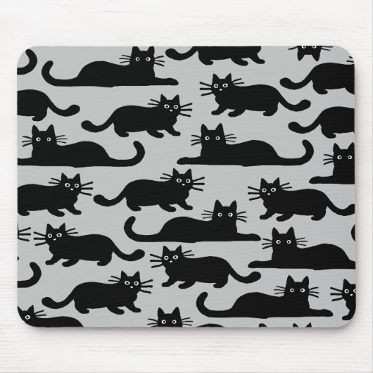 Tapis De Souris Motif de chats noirs (Devant)