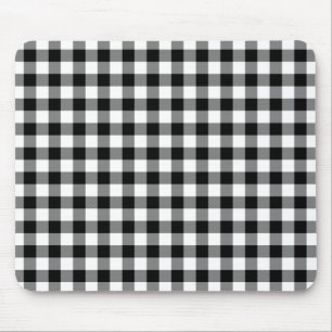 Tapis De Souris Motif de chèques En vichy en noir et blanc