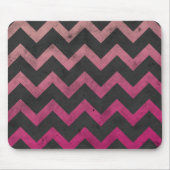 Tapis De Souris Motif de chevron gris foncé rose magenta (Devant)