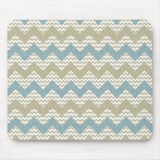 Tapis De Souris Motif de Chevron sur la texture de toile (Devant)