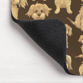 Tapis De Souris Motif de chien Brown labradoodle doré (Coin)