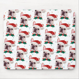 Tapis De Souris Motif de chien de Noël de race Bouledogue Français