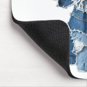 Tapis De Souris Motif de chien Denim Patchwork Art (Coin)