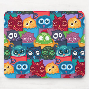 Tapis De Souris Motif de chouette coloré