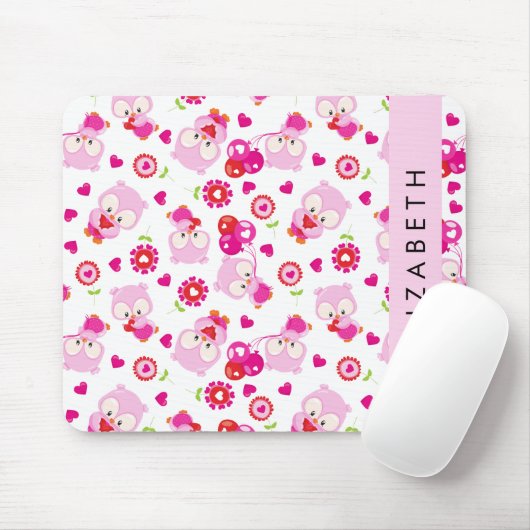 Tapis De Souris Motif De Chouettes, Chouettes Mignonnes, Chouettes (Avec souris)