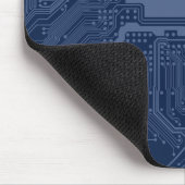 Tapis De Souris Motif de circuit Geek bleu (Coin)