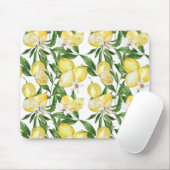 Tapis De Souris Motif de citrons et citrons d'été (Avec souris)