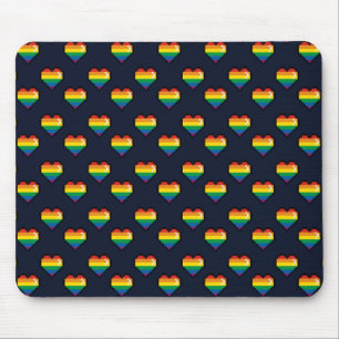 Tapis De Souris Motif de coeur Rainbow 8 Bit