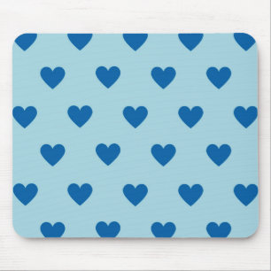 Tapis De Souris Motif de cœur simple bleu mignon