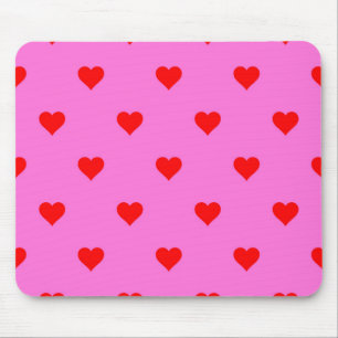 Tapis De Souris Motif de coeur simple violet rouge mou