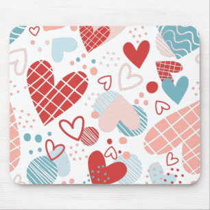 Tapis De Souris motif de coeurs Abstraits