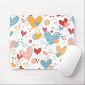 Tapis De Souris motif de coeurs Abstraits (Avec souris)