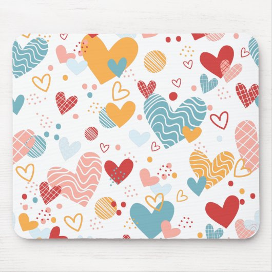Tapis De Souris motif de coeurs Abstraits (Devant)