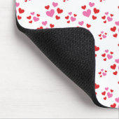 Tapis De Souris Motif De Coeurs Rouge Et Rose (Coin)
