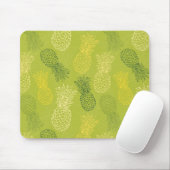 Tapis De Souris Motif de contour de l'ananas sur vert (Avec souris)