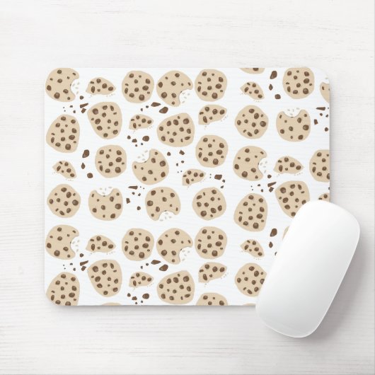 Tapis De Souris Motif de cookies à puces de chocolat (Avec souris)
