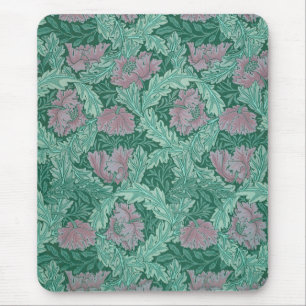 Tapis De Souris Motif de couronne verte et rouge (par William Morr