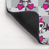 Tapis De Souris Motif de crânes d'Emo (Coin)