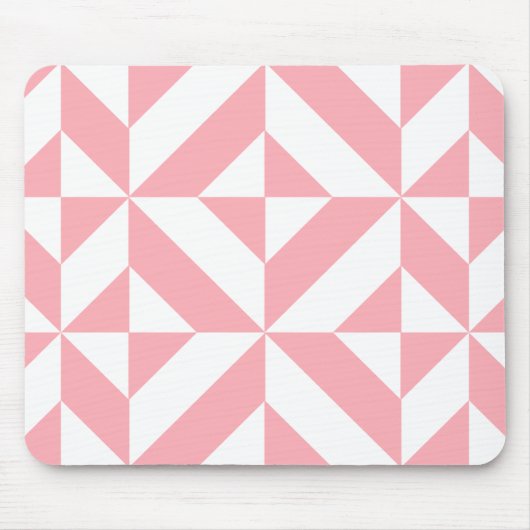 Tapis De Souris Motif de cube géométrique Melon rose (Devant)