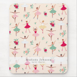 Tapis De Souris Motif de danseuses de ballet mignonnes Ballerine