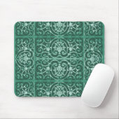 Tapis De Souris Motif de défilement vert Sage (Avec souris)