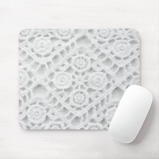 Tapis De Souris Motif de dentelle Crochet (Avec souris)
