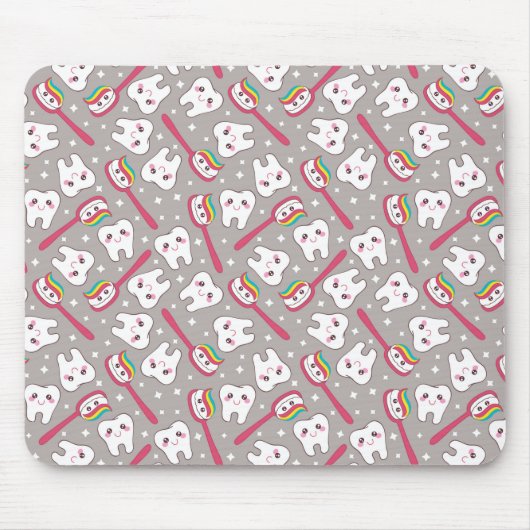 Tapis De Souris Motif de dents d'arc-en-ciel (Devant)